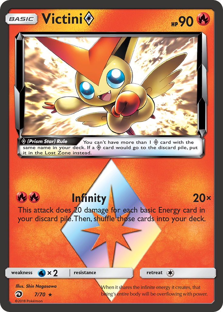 Victini (7/70) (Prism Star) [Sun & Moon: Dragon Majesty] - The Mythic Store | 24h Order Processing
