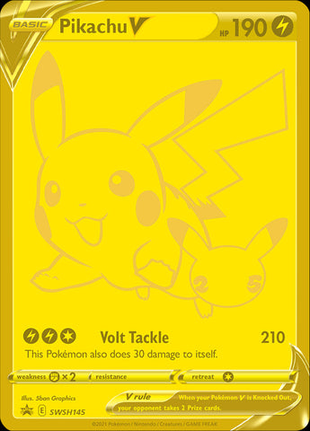 Pikachu V (SWSH145) (Celebrations) [Sword & Shield: Black Star Promos] - The Mythic Store | 24h Order Processing