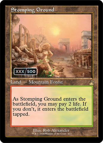 Stomping Ground (Retro) (Serialized) [Ravnica Remastered] - The Mythic Store | 24h Order Processing