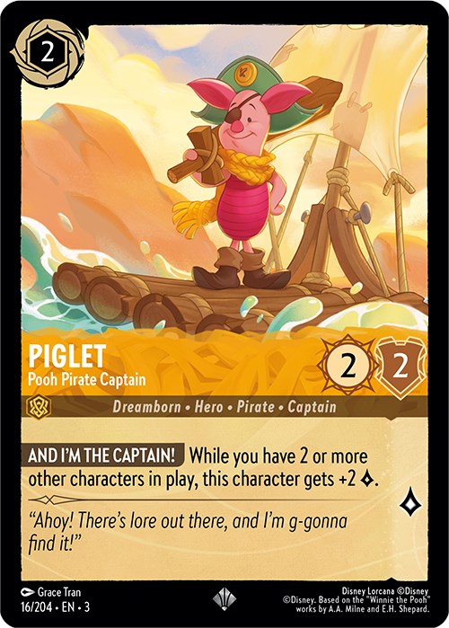 Piglet - Pooh Pirate Captain (16/204) [Into the Inklands] - The Mythic Store | 24h Order Processing