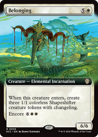 Belonging (Extended Art) [Lorwyn Eclipsed Commander] - The Mythic Store | 24h Order Processing