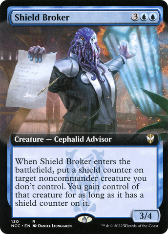 Shield Broker (Extended Art) [Streets of New Capenna Commander] - The Mythic Store | 24h Order Processing