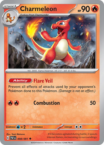 Charmeleon (008/091) [Scarlet & Violet: Paldean Fates] - The Mythic Store | 24h Order Processing