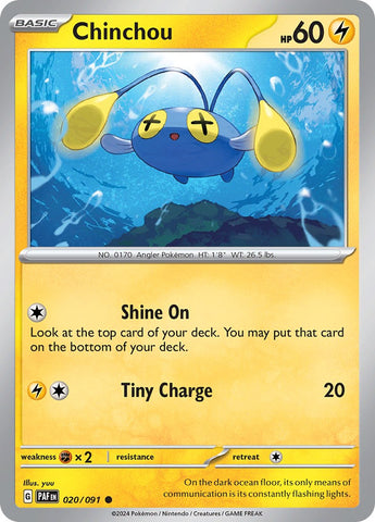 Chinchou (020/091) [Scarlet & Violet: Paldean Fates] - The Mythic Store | 24h Order Processing