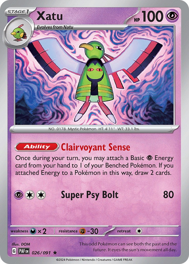 Xatu (026/091) [Scarlet & Violet: Paldean Fates] - The Mythic Store | 24h Order Processing