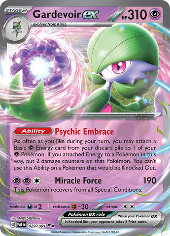 Gardevoir ex (029/091) [Scarlet & Violet: Paldean Fates] - The Mythic Store | 24h Order Processing