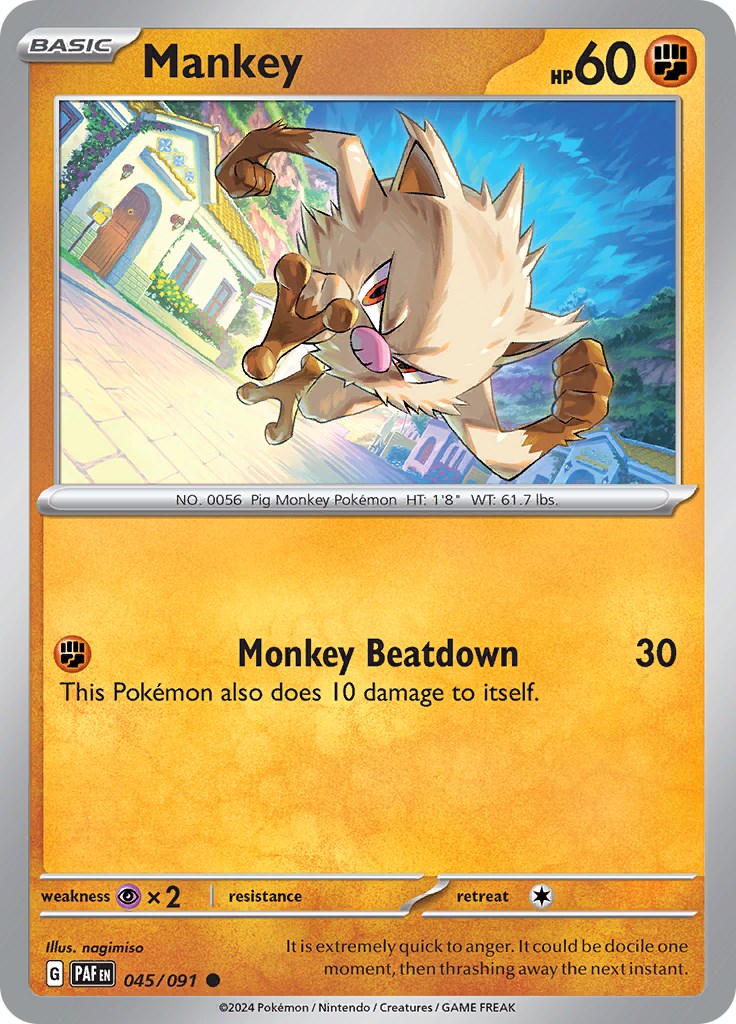 Mankey (045/091) [Scarlet & Violet: Paldean Fates] - The Mythic Store | 24h Order Processing