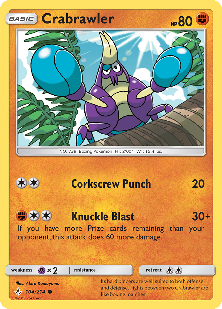 Crabrawler (104/214) [Sun & Moon: Unbroken Bonds] - The Mythic Store | 24h Order Processing