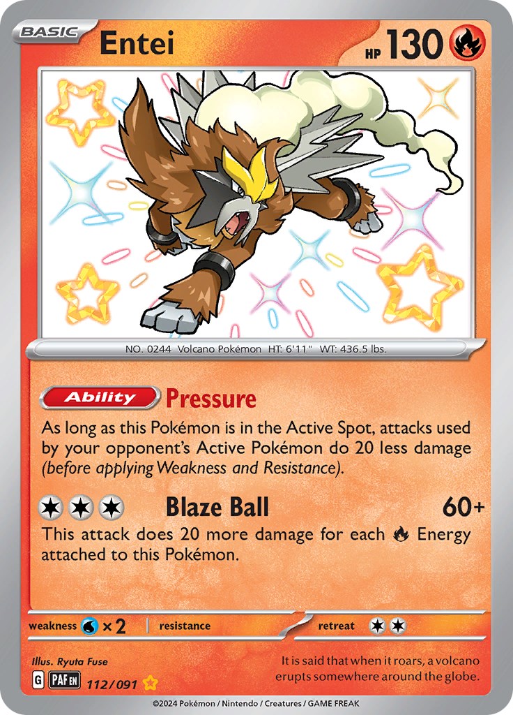 Entei (112/091) [Scarlet & Violet: Paldean Fates] - The Mythic Store | 24h Order Processing