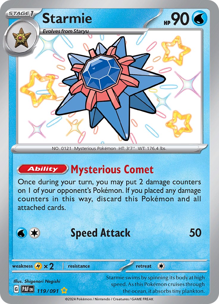 Starmie (119/091) [Scarlet & Violet: Paldean Fates] - The Mythic Store | 24h Order Processing
