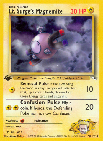 Lt. Surge's Magnemite (50/132) [Gym Heroes 1st Edition] - The Mythic Store | 24h Order Processing