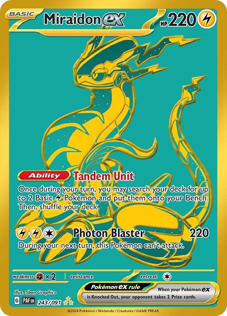Miraidon ex (243/091) [Scarlet & Violet: Paldean Fates] - The Mythic Store | 24h Order Processing