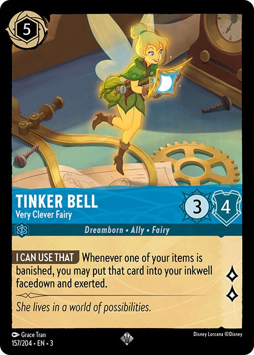 Tinker Bell - Very Clever Fairy (157/204) [Into the Inklands] - The Mythic Store | 24h Order Processing