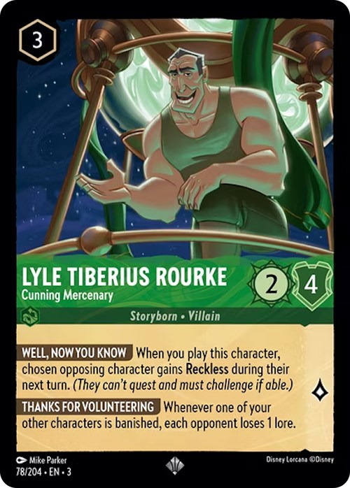 Lyle Tiberius Rourke - Cunning Mercenary (78/204) [Into the Inklands] - The Mythic Store | 24h Order Processing