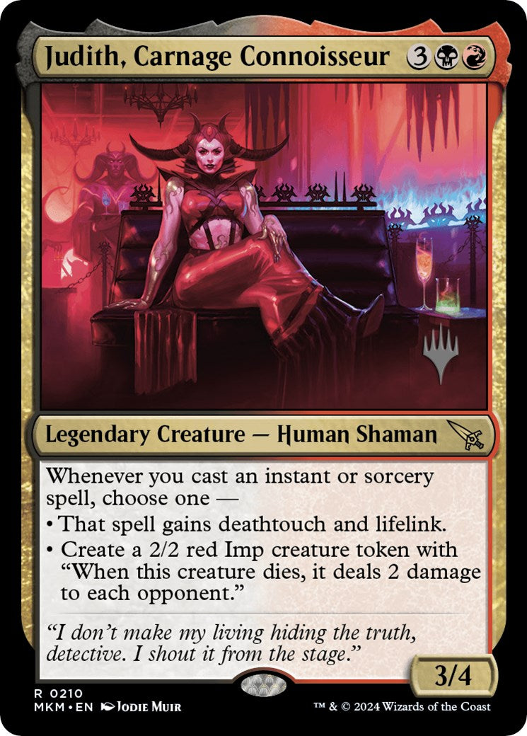 Judith, Carnage Connoisseur (Promo Pack) [Murders at Karlov Manor Promos] - The Mythic Store | 24h Order Processing