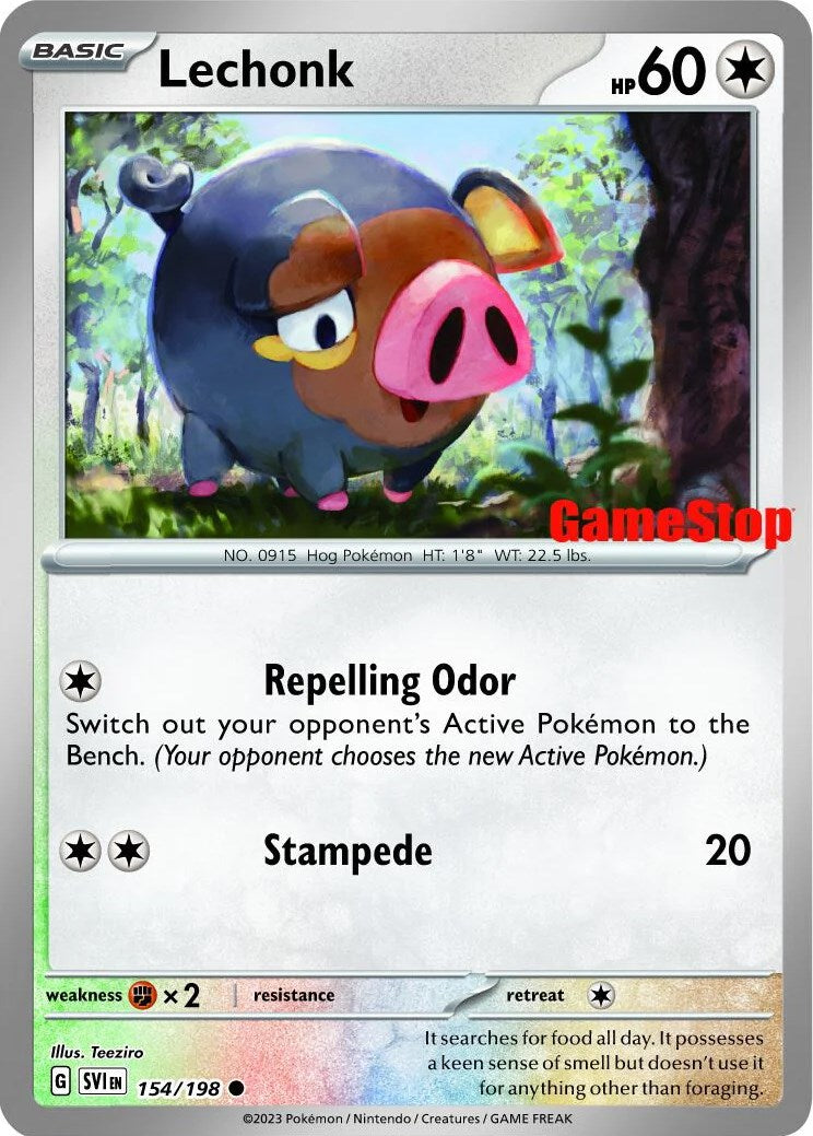 Lechonk (154/198) (GameStop Promo) [Scarlet & Violet: Base Set] - The Mythic Store | 24h Order Processing