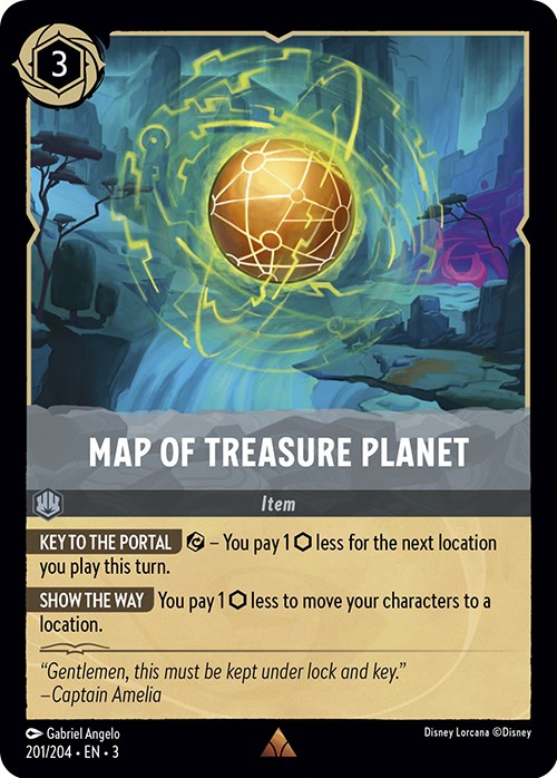 Map of Treasure Planet (201/204) [Into the Inklands] - The Mythic Store | 24h Order Processing