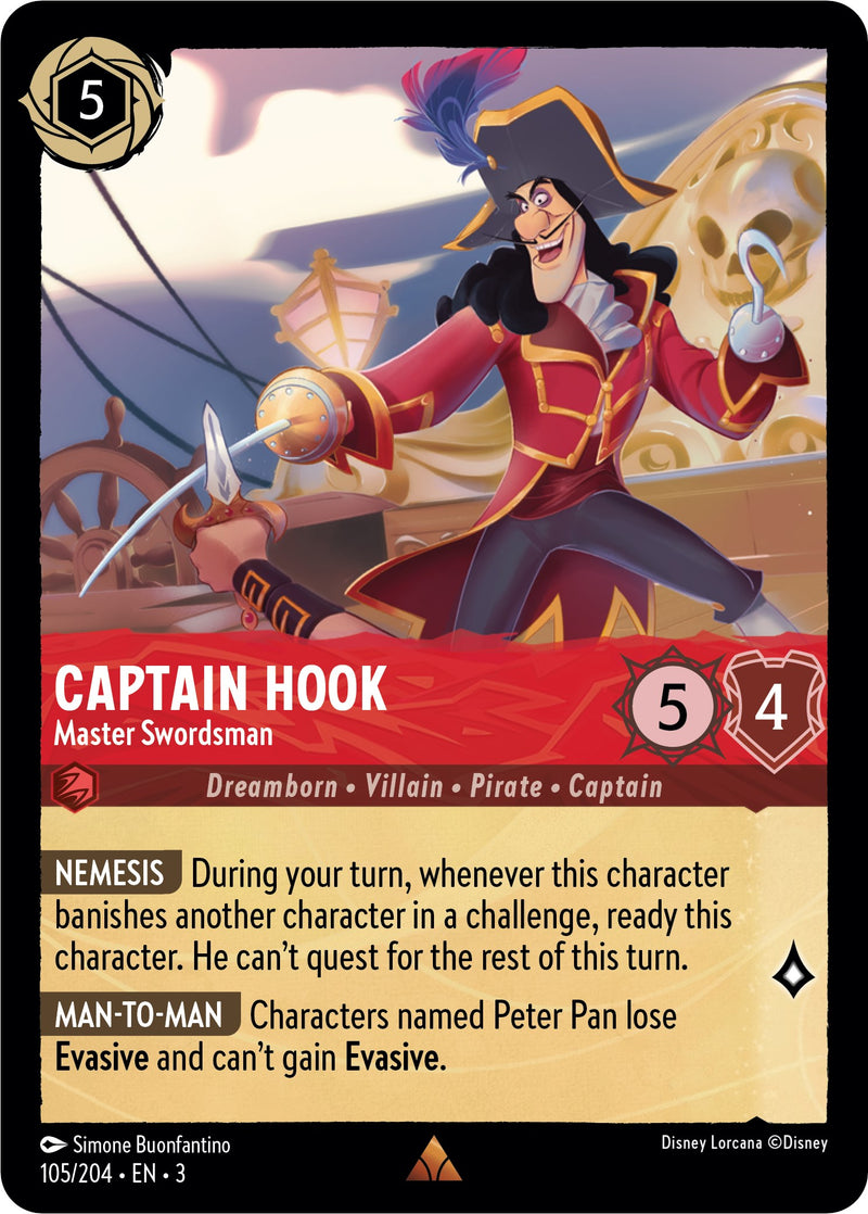 Captain Hook - Master Swordsman (105/204) [Into the Inklands] - The Mythic Store | 24h Order Processing