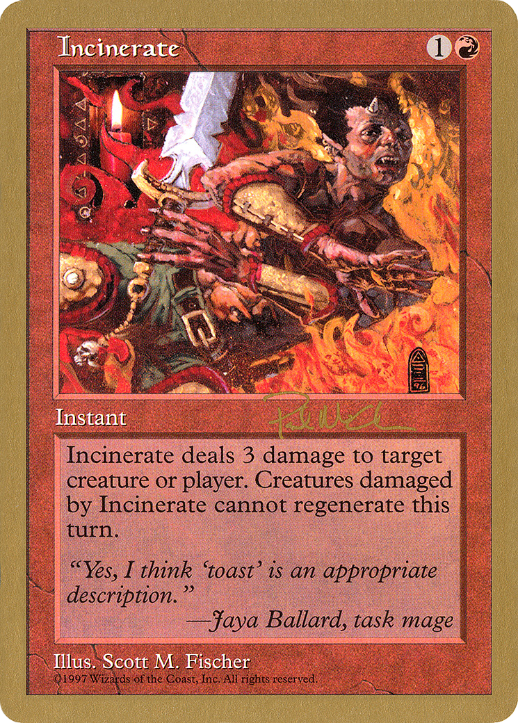 Incinerate (Paul McCabe) [World Championship Decks 1997] - The Mythic Store | 24h Order Processing