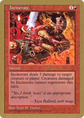Incinerate (Paul McCabe) [World Championship Decks 1997] - The Mythic Store | 24h Order Processing