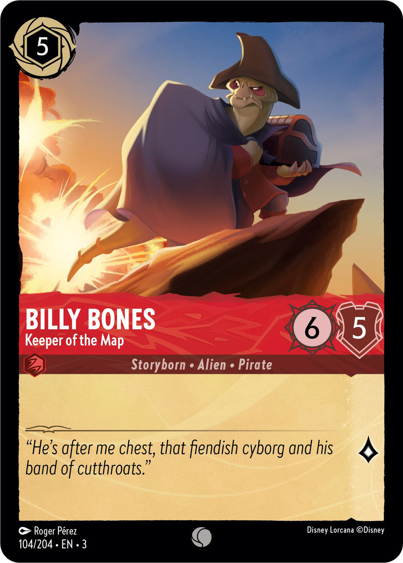 Billy Bones - Keeper of the Map (104/204) [Into the Inklands] - The Mythic Store | 24h Order Processing