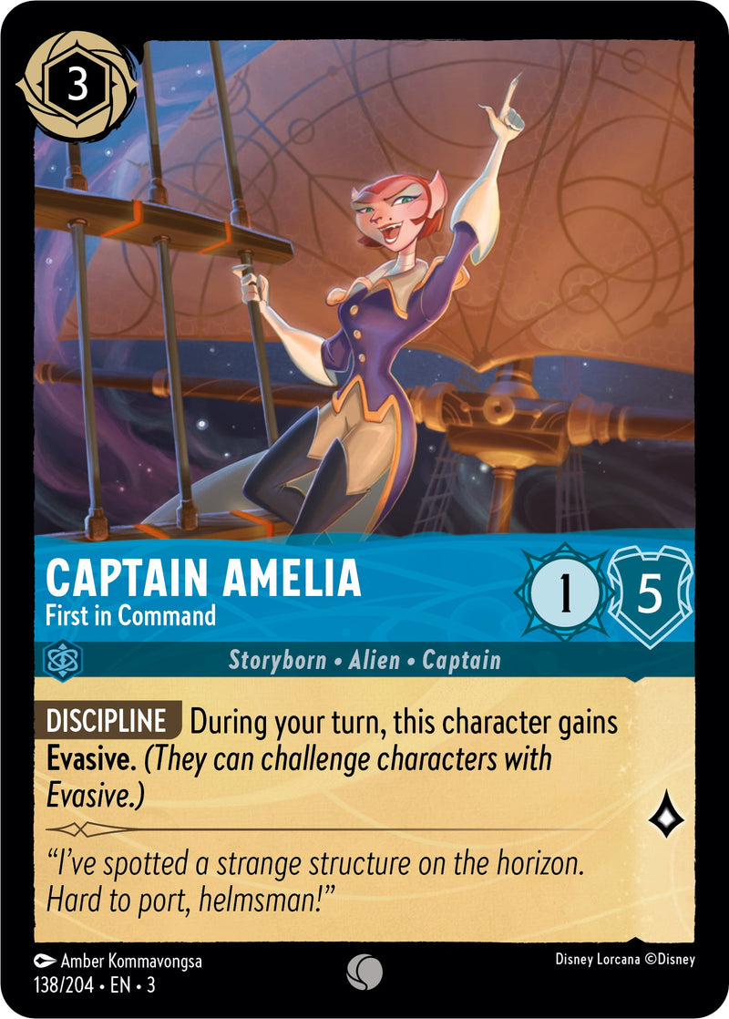 Captain Amelia - First in Command (138//204) [Into the Inklands] - The Mythic Store | 24h Order Processing