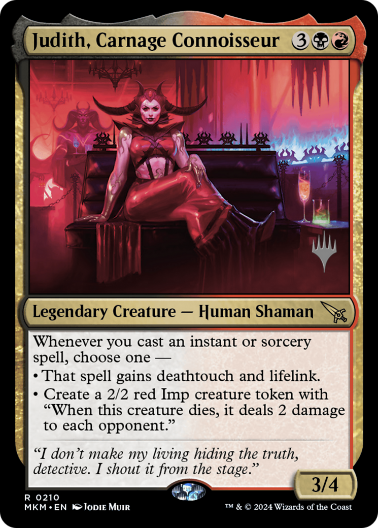 Judith, Carnage Connoisseur (Promo Pack) [Murders at Karlov Manor Promos] - The Mythic Store | 24h Order Processing