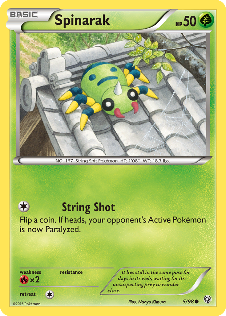 Spinarak (5/98) [XY: Ancient Origins] - The Mythic Store | 24h Order Processing
