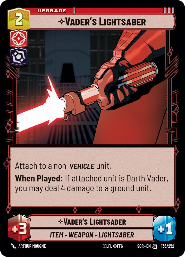 Vader's Lightsaber (136/252) [Spark of Rebellion] - The Mythic Store | 24h Order Processing