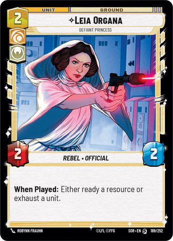 Leia Organa - Defiant Princess (189/252) [Spark of Rebellion] - The Mythic Store | 24h Order Processing