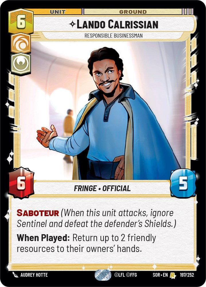 Lando Calrissian - Responsible Businessman (197/252) [Spark of Rebellion] - The Mythic Store | 24h Order Processing