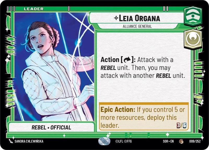 Leia Organa - Alliance General (009/252) [Spark of Rebellion] - The Mythic Store | 24h Order Processing