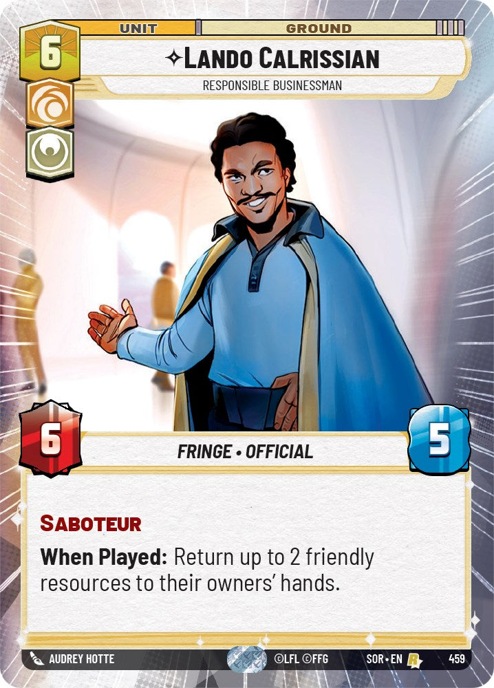 Lando Calrissian - Responsible Businessman (Hyperspace) (459) [Spark of Rebellion] - The Mythic Store | 24h Order Processing