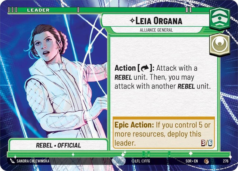 Leia Organa - Alliance General (Hyperspace) (276) [Spark of Rebellion] - The Mythic Store | 24h Order Processing