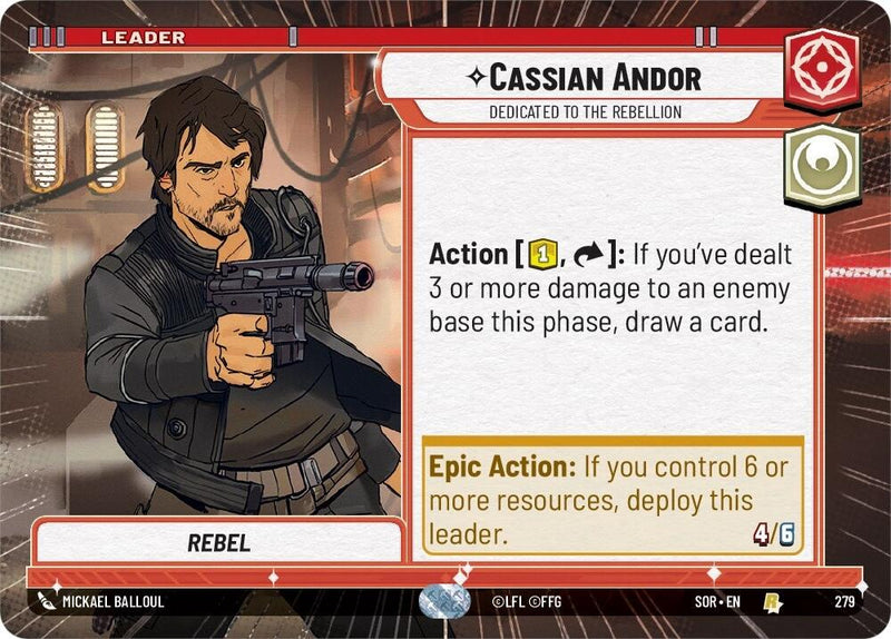 Cassian Andor - Dedicated to the Rebellion (Hyperspace) (279) [Spark of Rebellion] - The Mythic Store | 24h Order Processing