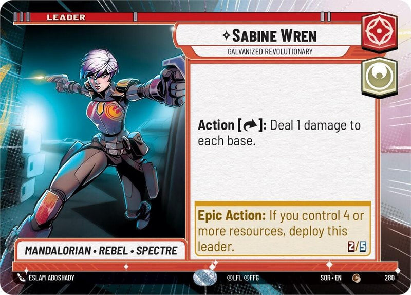 Sabine Wren - Galvanized Revolutionary (Hyperspace) (280) [Spark of Rebellion] - The Mythic Store | 24h Order Processing