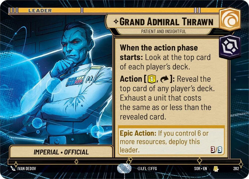 Grand Admiral Thrawn - Patient and Insightful (Hyperspace) (282) [Spark of Rebellion] - The Mythic Store | 24h Order Processing