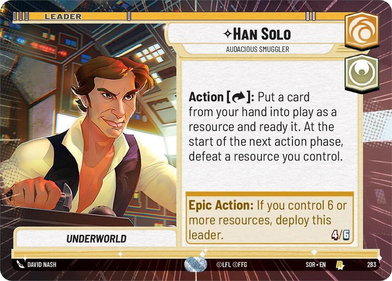 Han Solo - Audacious Smuggler (Hyperspace) (283) [Spark of Rebellion] - The Mythic Store | 24h Order Processing