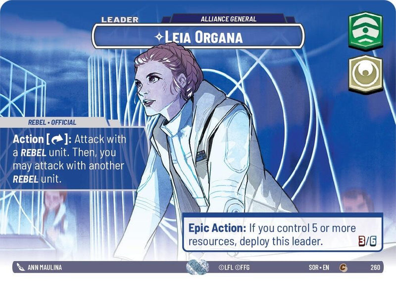 Leia Organa - Alliance General (Showcase) (260) [Spark of Rebellion] - The Mythic Store | 24h Order Processing