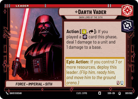 Darth Vader - Dark Lord of the Sith (001/002) (Prerelease Promo) (001/002) [Spark of Rebellion Promos] - The Mythic Store | 24h Order Processing