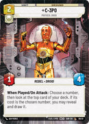 C-3PO - Protocol Droid (Hyperspace) (9/20) [Spark of Rebellion: Weekly Play] - The Mythic Store | 24h Order Processing