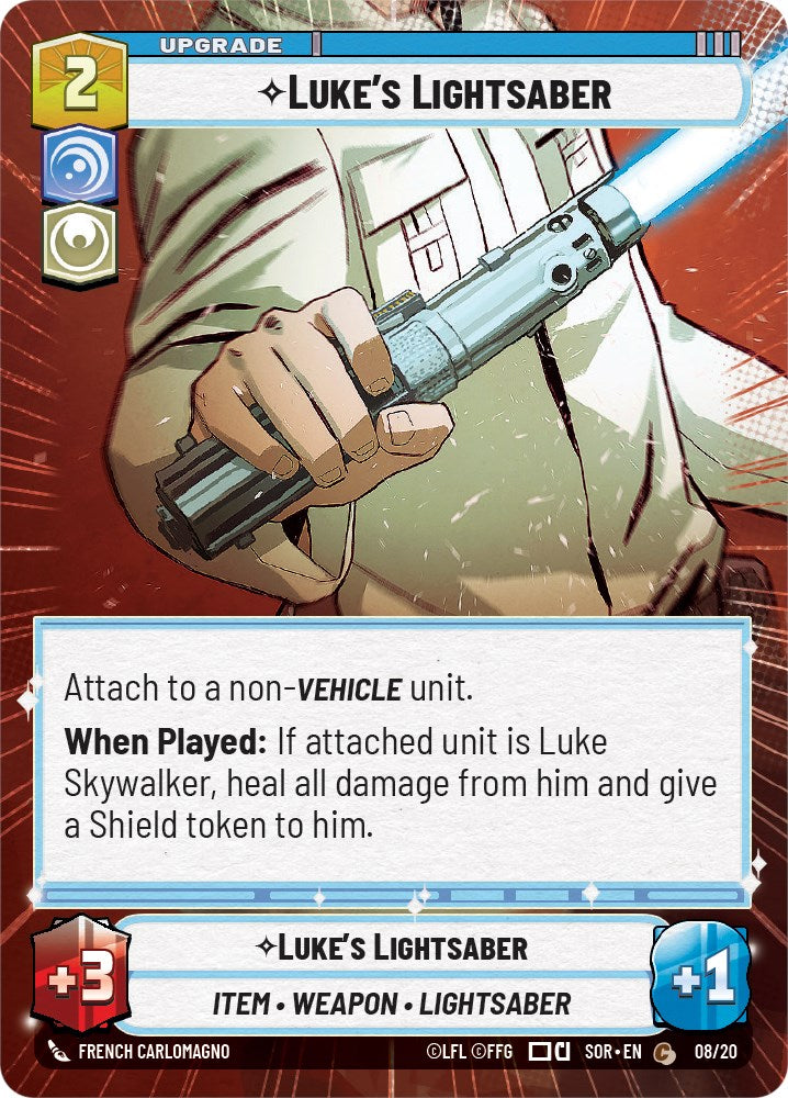 Luke's Lightsaber (Hyperspace) (Weekly Play Promo) (8/20) [Spark of Rebellion Promos] - The Mythic Store | 24h Order Processing