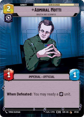 Admiral Motti - Brazen and Scornful (Hyperspace) (7/20) [Spark of Rebellion: Weekly Play] - The Mythic Store | 24h Order Processing