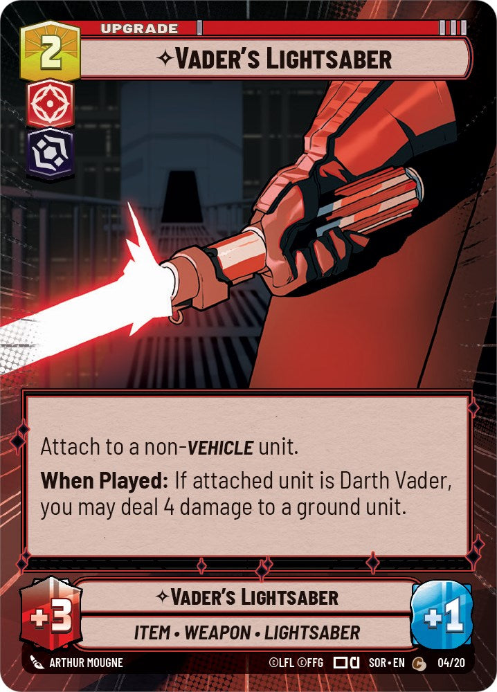 Vader's Lightsaber (Hyperspace) (Weekly Play Promo) (4/20) [Spark of Rebellion Promos] - The Mythic Store | 24h Order Processing