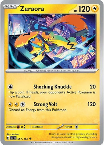 Zeraora (057/162) [Scarlet & Violet: Temporal Forces] - The Mythic Store | 24h Order Processing