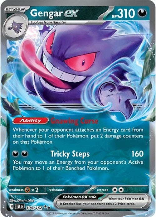 Gengar ex (104/162) [Scarlet & Violet: Temporal Forces] - The Mythic Store | 24h Order Processing