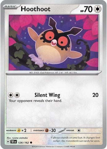 Hoothoot (126/162) [Scarlet & Violet: Temporal Forces] - The Mythic Store | 24h Order Processing
