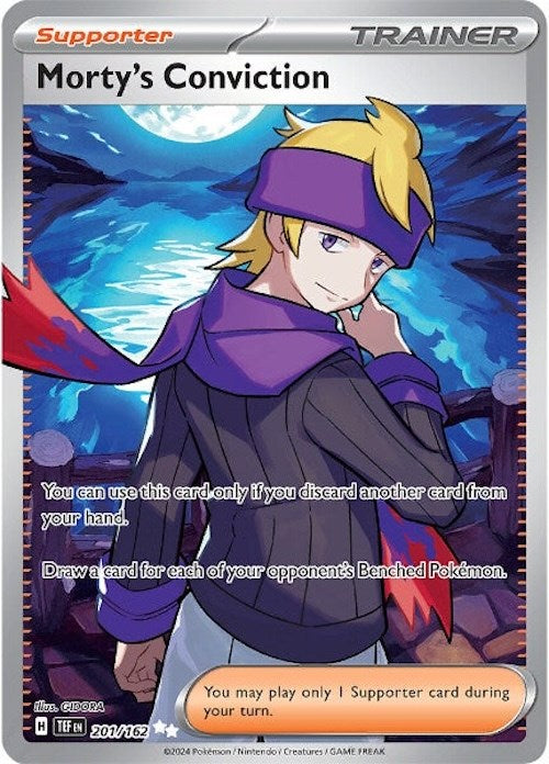 Morty's Conviction (201/162) [Scarlet & Violet: Temporal Forces] - The Mythic Store | 24h Order Processing