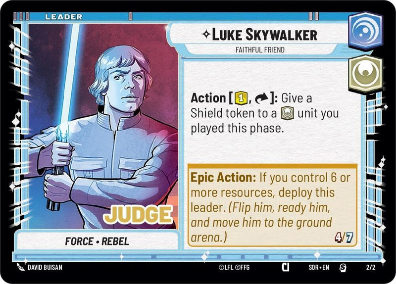 Luke Skywalker - Faithful Friend (3/002) (Judge Promo) (002/002) [Spark of Rebellion Promos] - The Mythic Store | 24h Order Processing