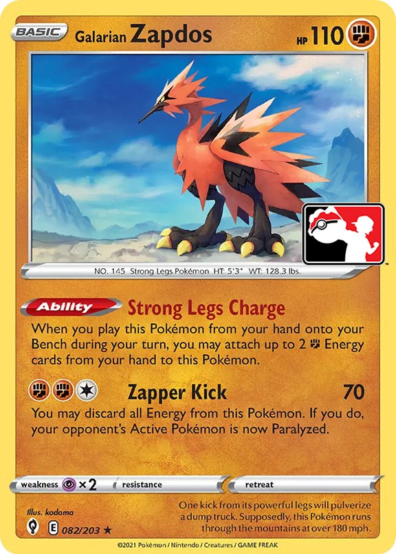 Galarian Zapdos (082/203) [Prize Pack Series One] - The Mythic Store | 24h Order Processing